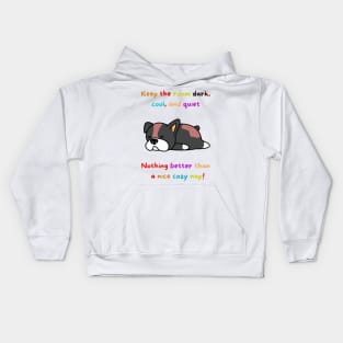 NICE COZY NAP DOG DESIGN Kids Hoodie